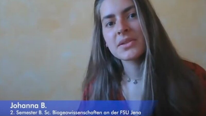 Platzhalterbild — Studentin Johanna B.Sc. Biogeowissenschaften im Video